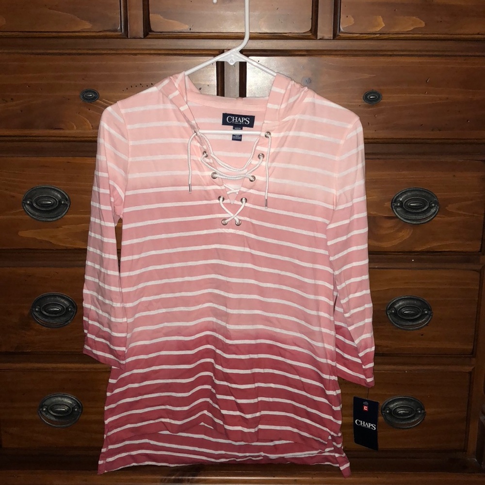 Chaps tie up sweatshirt